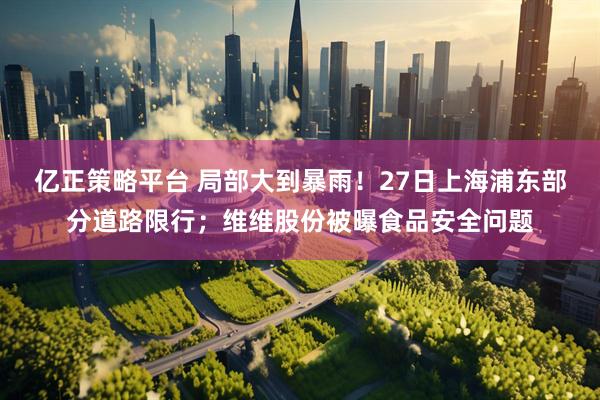 亿正策略平台 局部大到暴雨！27日上海浦东部分道路限行；维维股份被曝食品安全问题